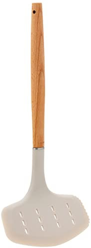 Wiltshire EAT Smart, 2in1 Turner & Slicer, Wide Pancake Spatula, Non-Stick Non-Scratch Plastic Heat Resistant Function Head, 41x16x4cm, Brown & Neutral