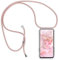 XTCASE Handykette kompatibel mit Samsung Galaxy A51 Hülle, Smartphone Necklace Handyhülle mit Band Transparent Schutzhülle Stossfest - Schnur mit Case zum Umhängen in Roségold