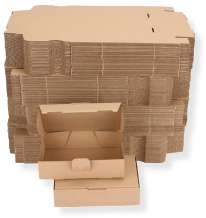 200 St. Maxibriefkarton 180 x 130 x 45 mm DIN A6 braun Warensendung Faltkarton, Warenpost, Klappdeckelkarton