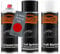 TRISTARcolor Motorradlack Spraydosen Set für Kunststoff Stoßstange für BMW Motorrad N04 Magma Rot Haftgrund Basislack Klarlack mit Weichmacher Sprühdose