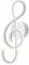 KAWELL 22W Kreative Moderne LED Wandleuchte Innen wandlampe LED Licht Aluminium Musiksymbol Kunstdekoration für Schlafzimmer Wohnzimmer Lounge Café Korridor Treppen, 4500K Weiß