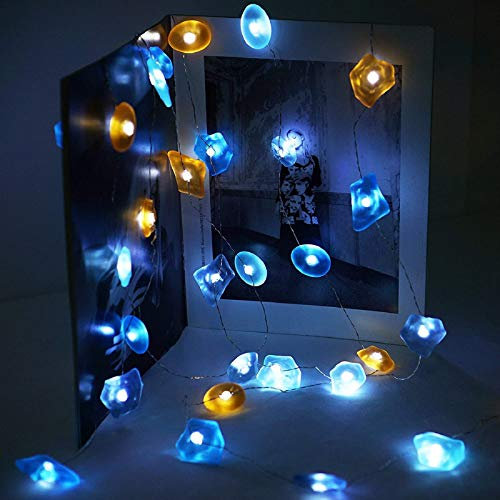 Riaxuebiy 4m 40 LED Seeglas Fee Lichterketten Wasserdichte USB-betrieben 8 Modi mit Fernbedienung Timer für Hochzeitsfeier Festival Innen Draussen (Seesteine, USB)