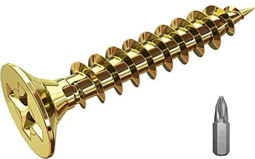 TOPYWMSP 3x20mm Wood Screws,Phillips Flat Head Screws for Wood, Zinc Galvanized,Multi Purpose Screws (100pcs)