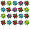 50 Stücke Windmühlen aus Kunststoff,Regenbogen Windrad,Windrad Kunststoff Groß für Kinder Spielzeug Garten Party Rasen Dekor, Sortierte Farbe