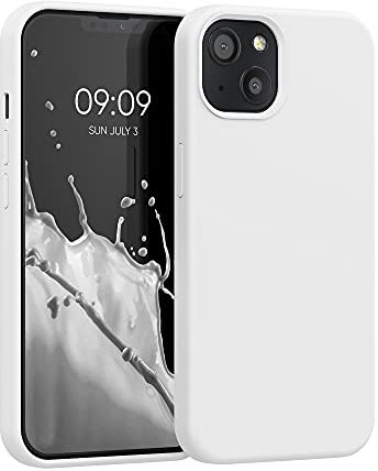 kwmobile Case Compatible with Apple iPhone 13 Case - TPU Silicone Phone Cover with Soft Finish - White