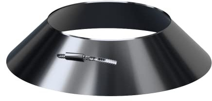Kratki Wetterkragen 130/200 für Gaskamininstallation, aus Edelstahl Wandstärke 0,4-0,5 mm, Abgas- und Schornsteinelement für Temperaturen bis zu 450 °C