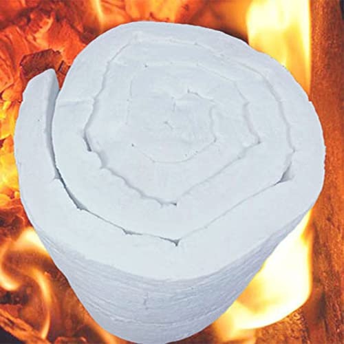 LFFH Ceramic fiber blanket, Temperature 1260℃ Durable Fiber Insulation Blanket,for Home Foundries, Knife Making, Fireplace, Propane Forge, Kiln, Wood Stove, Pizza Oven (Color : 0.61X15m 1cm)