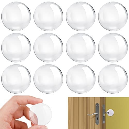 GUGUGO 12 Stück Türstopper Wand Transparent, Elastikpuffer Transparent Selbstklebend, Gummipuffer Selbstklebend, Türstopper Transparent Selbstklebend, Selbstklebender Gummifuß, Türklinken Stopper