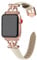 mxiixnai Leather Strap Compatible with Apple Watch Straps 44/45/49/46/42mm Women, Slim Thin Leather Replacement Strap for iWatch Bands Series 10 9 8 7 6 5 4 3 2 1 SE Ultra 2,Milky White/Rose Gold