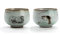 LingXuanGe Master Teacup Lot de 2 tasses à thé chinoises en céramique faites à la main Motif chat Tenmokus