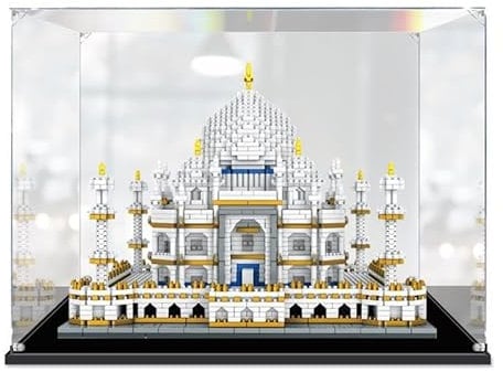 Klare Acryl-Vitrine für Lego 21056 Taj Mahal Indische Architektur, staubdichte Vitrine, kompatibel mit Lego 21056 (Lego-Modell Nicht im Lieferumfang enthalten)(3mm)
