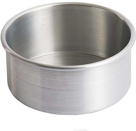 Winco Teglia rotonda in alluminio resistente, 15,2 x 7,6 cm