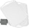 CZLIZDYT Serving Tray with Handles, 17.5’’ x 12’’ Large Rectangular Melamine Serving Platter, Dishwasher Safe Trays for Eating, Set of 2, White