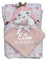 KIDDI-MEDIA Babydecke inklusive Trösterchen mit Name und Geburtsdatum Bestickt/kuschelig weich / 1A Qualität (Prinzessin 1)