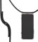 KNOK Handykette Kompatibel mit Apple iPhone 15 - Silikon Hülle mit Band - Handyhülle für Smartphone zum Umhängen - Transparent Case mit Schnur - Schutzhülle mit Kordel in All Black