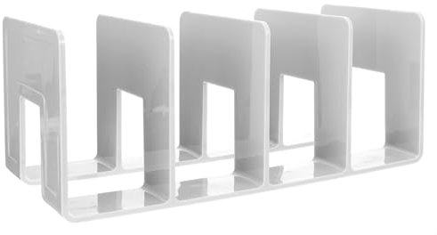 AOKWAWALIY 1 x Acryl-Buchstützen für Regale, Zeitschriftenaufbewahrung, Schreibtisch-Organizer, Buch-Aufbewahrung, Buchregal-Halter, Zeitschriftenhalter, Bürobinder, langlebige Buchstütze, Tisch,