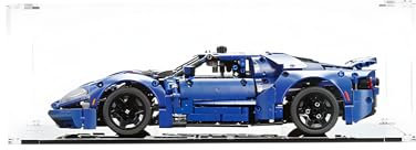 icuanuty Acryl Vitrine für Lego Ford GT 2022 Auto-Modellbausatz 42154,Staubdichte Lagerung Vitrine für Lego 42154 Spielzeugauto, Lego-Liebhaber (Nur Vitrine), Size:45x20x15 cm