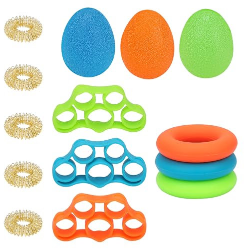 Belle Vous 14-teiliger Hand Grip Trainer - Fingertrainer für die Stärkung der Hand und Muskelaufbau - Für Muskelaufbau und Rehabilitation - Unterarm Trainingsgerät - Hand Trainer