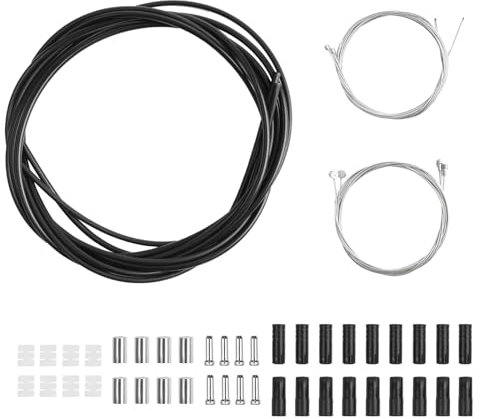 CELFER 2 stück Bowdenzug Fahrrad, Universal Fahrrad Schaltzug, Bremszug Fahrrad Bowdenzug Schaltzug mit Endhülse Endkappen, Fahrrad Schaltzug Schlauch, für Mountainbike, Rennrad Fahrrad