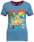 Queen Kerosin Damen Print T-Shirt Shirt Kurzarmshirt Lago Di Garda Gardasee Vintage Retro Artwork Ringer Slim Fit Lago Di Garda