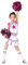 LOLANTA Mädchen Karneval Kostüm, Cheerleader kleid mit Pompoms und Socken, Mittelschule Cheerleading Uniform, Hellrosa, 8-9 Jahre, 140