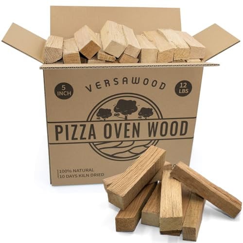 Kiln-Dried Oak Wood for Pizza Ovens, 5-Inch Barkless Logs, Ideal for Ooni, Gozney, Solo Stove, and Other Wood-Fired Pizza Ovens, Grills, and Smokers - Approx. 12 lbs