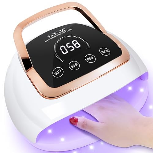 Professional 268W UV LED Nail Lamp with Automatic Sensor/4 Timer Setting/Large LCD Touch Screen Nail Dryer UV Lamps for Gel Nails Curing Lamp for Fingernail and Toenail Home Salon