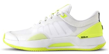 Wilson Damen Intrigue Tour Tennisschuhe Sneaker, Weißer Sicherheitsblazer, Gelb/Marineblau, 6.5 UK