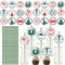 24pcs Christmas Straws Xmas Paper Straws,Christmas Drink Accessories Santa Deer Pattern Cocktail Straws Juice Coffee Cold Drinking Straws for Restaurant Home Bar Christmas Party Drink Decorations