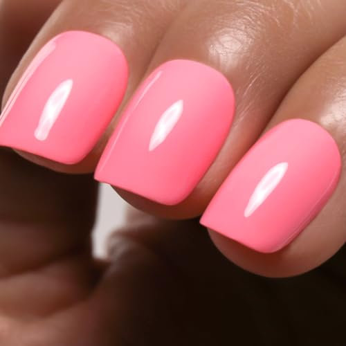Ozzeal Gel Polish,15ML Light Coral Pink Gel Nail Polish Spring Summer Soak off LED UV Gel Nail Polish Art Starter Manicure Salon DIY Nail Gel Polish