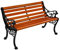 Parkbank aus Edelstahl mit gemusterten Armlehnen, 150 cm