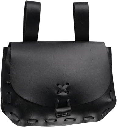 Qsvbeeqj Vintage Mittelalter Hüfttasche Hüfttasche PU Leder Mittelalter Geprägt Gürteltasche Gürtel Münztasche Vintage Tasche