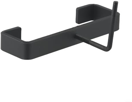 Bulevisiter Concrete Post Clamp, Fence Post Security Bracket, Concrete or Wood, Adjustable Deck Post Anchor Base Steel Bracket Kit for 4 Inch Concrete Posts, Hanging Basket Bracket