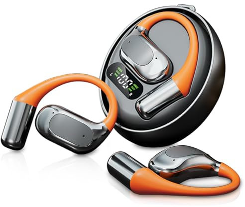 Moorstdel Open Ear Kopfhörer, 5.4 Bluetooth Kopfhörer Kabellos, Open Ear Knochenschall Sport Kopfhörer für Laufen, Fitness