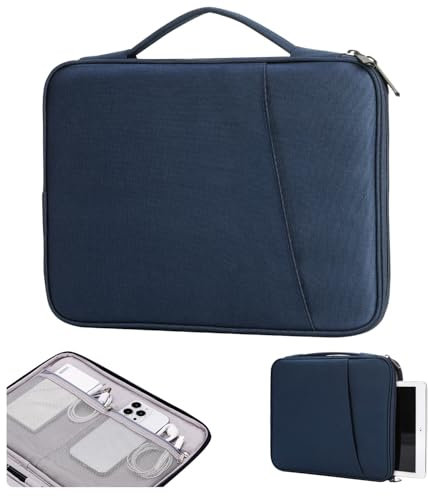 TiMOVO 13 Pulgadas Funda de Tableta para iPad Air 13 M3 2025, iPad Pro 13/12,9, Galaxy Tab S9/S10 Plus/S9 FE+/S9 FE Plus 12,4, Remarkable Paper Pro 11,8, Bolsa Protectora con Bolsillos, Índigo