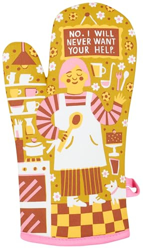 Blue Q Oven Mitts - Cute Kitchen Accessories & Kitchen Gifts - I Will Never | Cute Oven Mitts with unique artwork, Super-Insulatted Quilting, Easy care maintenance, Kitchen gifts for women and home cooks