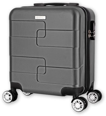 WORLD EXPLORER Kabinenkoffer, ABS-Hartschale mit 360° drehbaren Rädern und Zahlenschloss, leichtes 30-Liter-Untersitz-Kabinengepäck und Koffer, dunkelgrau, 45x35x20 CM, Kabinenkoffer