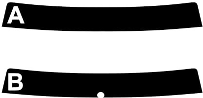 TINTCOM Pre-Cut SunStrip Window Tint Film for VW T6 California 4-door 2015-... - (05% Limo Black, B) - Windscreen Top Sun Visor Strip - UV & Glare Protection, Custom Fit