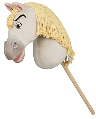 LeMieux Disney Hobby Horse Maximus - Ready to Defend The Kingdom with Rapunzel - Long Plaitable Mane and Flared Nostrils - Detachable Stick - Suitable for Ages 3+
