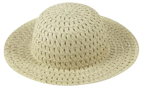 Eurowrap Children’s Easter Bonnet Plain Straw Style Hat for Decorating School Parade Craft Activity Spring Seasonal Accessory