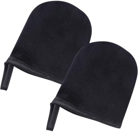 PRETYZOOM 2stücke Mini Selbstbräuner Handschuhe aus Weichem Flockstoff Wiederverwendbar und Streifenfrei für Gesicht Körper Lotion Mousse für Empfindliche Stellen und Gleichmäßige Bräunung