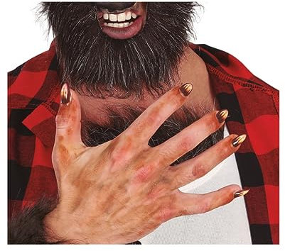 Horror-Shop Werwolf Fingernägel Wolfsmensch Klauen für Halloween
