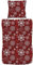 Bettwäsche 2 teiliges Set Snowdream im modernen Winter-Style - Eisblume - Farbe : Rot, 100% Polyester ca. 135 x 200 cm - ca.80 x 80 mit Reißverschluss von Brandseller