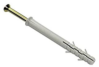 Merriway BH05912 (10 Pcs) Screw Type Solid Wall Frame Fixing with Nylon Plug, M8 x 120 mm (5/16 Inch x 4.3/4 Inch) - Pack of 10 Pieces