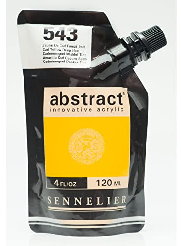 Sennelier Abstract Acrylic Paint Pouch, 120ml, Cadmium Yellow Deep Hue