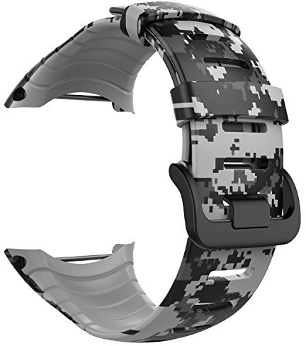 MoKo Suunto Core - Pulsera de repuesto de TPU con cierre de metal para Suunto Core Smartwatch, con conector de biela, circunferencia de muñeca de 5,51 a 9,06 pulgadas (140 mm-230 mm), camuflaje