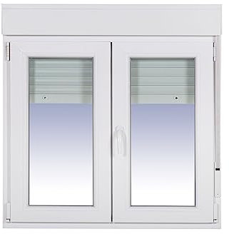 Ventanastock PVC 1000x1155 Practicable Oscilobatiente 2 hojas con Persiana de PVC
