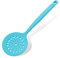 Tasty Silicone Skimmer, Kitchen Strainer Ladle with Holes for Dripping Off Cooking Water When Cooking, Straining & Serving Delicious Meals, Dimensions: 25x11.5cm, Colour: Bright Light Blue