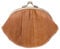 Becksöndergaard Geldbörse Damen Leder - Mittelgroßes Retro Portemonnaie Granny aus Aalleder - Viele Fächer für Münzen Perso Karten Klippverschluss 18x13cm (01-Camel)