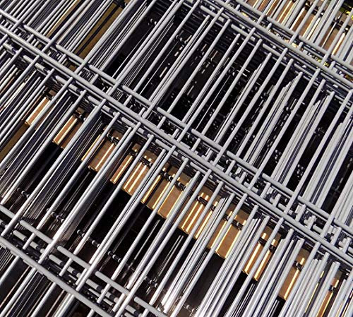 Zaunanlagen-Profi Doppelstabmattenzaun Komplett-Set/Anthrazit / 123cm hoch / 25m lang Stärke 6/5/6